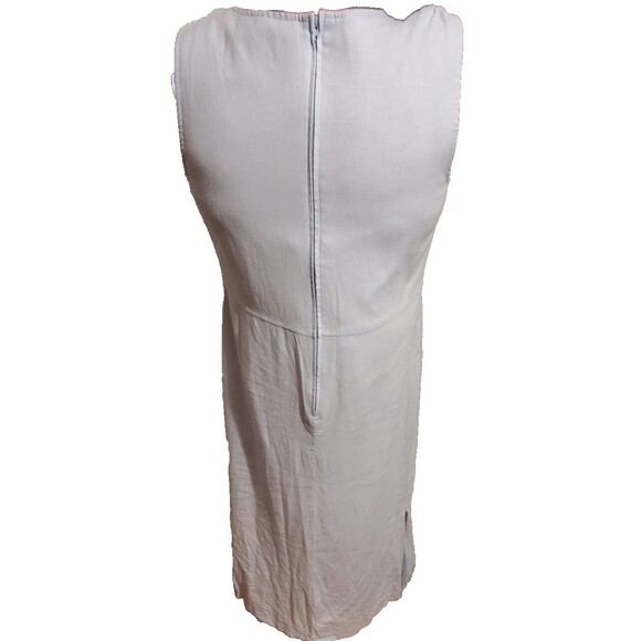 Vintage 90s Sleeveless Pencil Maxi Dress Sz 14 Round Neck Whisygoth Softcore - Picture 8 of 11